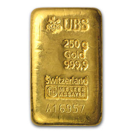 250 gram gold bullion bar
