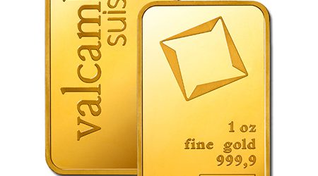 Valcambi 1oz Gold Bullion Bar